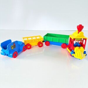 Vintage Lego DUPLO Train Wagons + Locomotive Lot (1960s - 1990s) Collectible